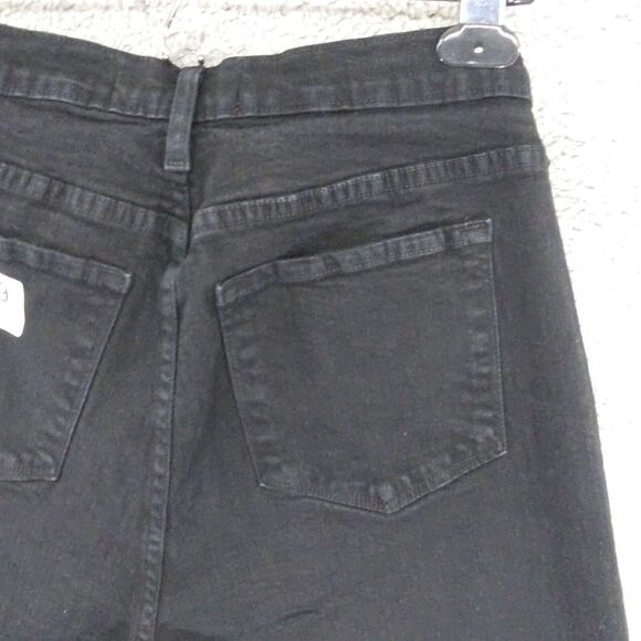 NYDJ Slim Straight Leg Jeans Women 12 Black Made in‎ USA Old Label D49 - Picture 9 of 16
